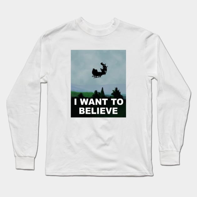 I Want To Believe - X-Mas Long Sleeve T-Shirt by geekbias